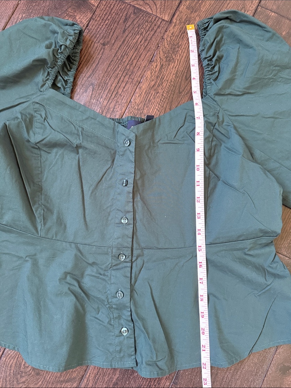 GAP Women's Hunter Green Button-Up Top - Picture 8 of 8